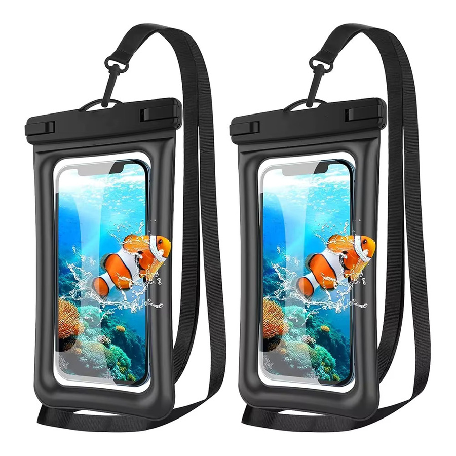 Grippopso 2er-Set Wasserdichte Handyhüllen IPX8 Schwimmfähige Trockentaschen in Schwarz für Smartphones bis 7,2 Zoll - Bild 7