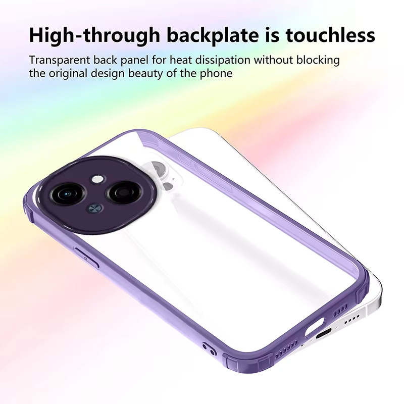 Transparente Anti-Fall-Handyhülle aus hartem PC für Tecno Spark GO 1, GO 2, Spark GO 2024, POP 8 und POP 9 - Bild 3