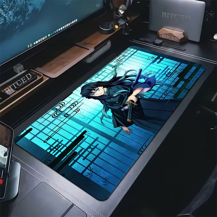 Anime Demon Slayer Kimetsu No Yaiba Muichiro Tokito Mousepad XXL Gaming Tastaturmatte aus Gummi mit Anti-Rutsch-Funktion - Bild 1