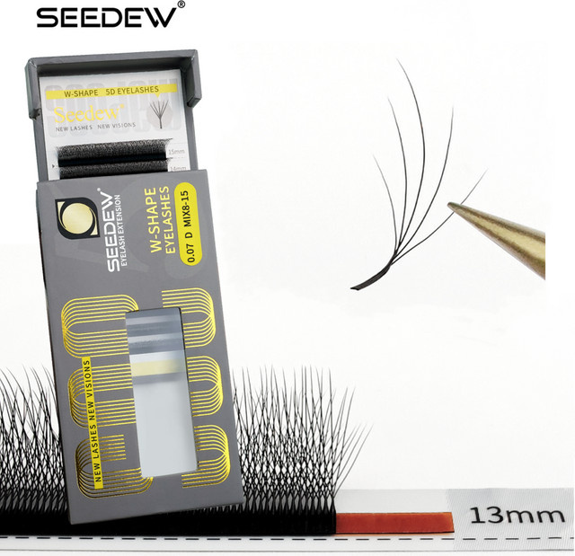 SEEDEW Wispy W-förmige 5D-Wimpernverlängerung, Black, Natürlich - Bild 1