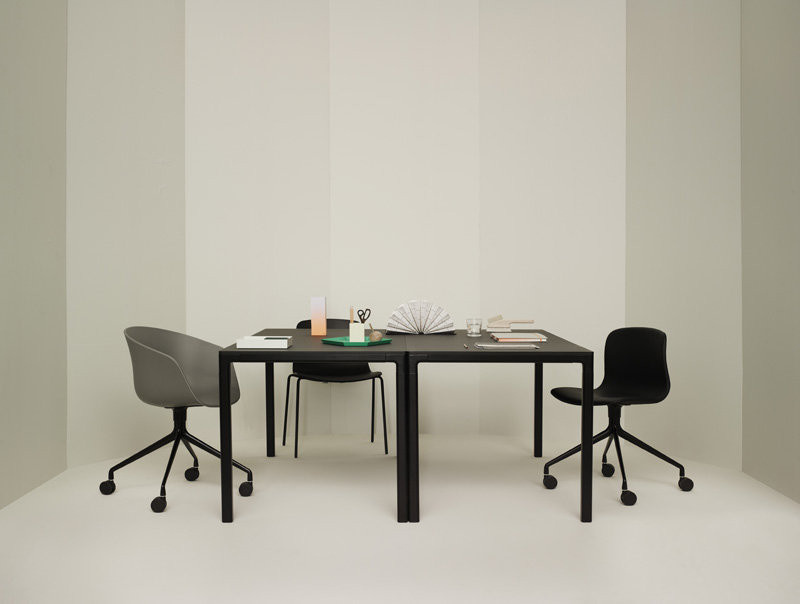 HAY About A Chair AAC 21 Drehstuhl mit Rollen in Grau aus Polypropylen und Schurwolle - Bild 1