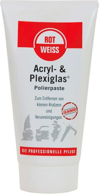 Rotweiss Acryl- und Plexiglas-Polierpaste in Rot und Weiss, 150 ml - Bild 1