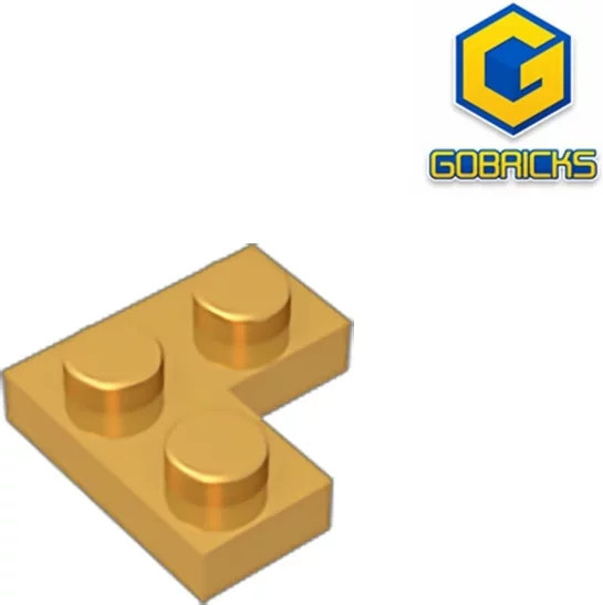 Gobricks GDS-585 Platte 2 x 2 Ecke, Zubehör, Gelb - Bild 1