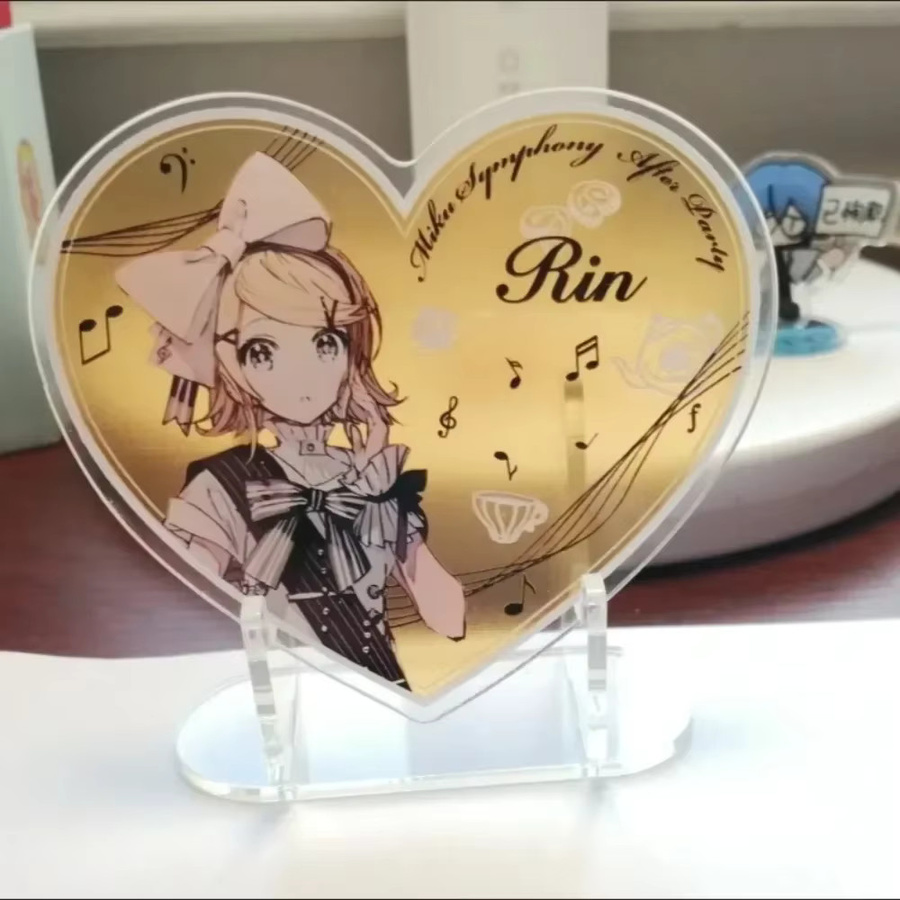 Kagamine Rin Acryl Standfigur von Bandai, multicolor, herzförmiges Desktop-Ornament - Bild 2