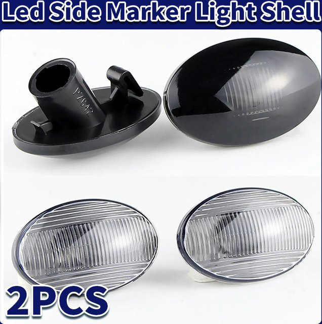 2er Set LED Seitenmarkierungsleuchten als Blinker für Opel Combo C, Corsa C und Meriva sowie Vauxhall Combo Tour II, Corsa2 und Meriva MK1 in Schwarz und Transparent - Bild 1