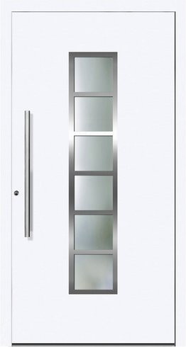 KNOCK Aluminium-Haustür TOKYO in Weiß mit Glaseinsatz und RC2-Schutz - Bild 1