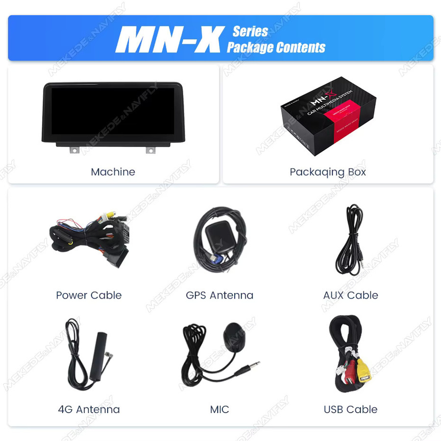 MEKEDE Android Auto und CarPlay Autoradio mit 10,25 Zoll Touchscreen für BMW 1er 2er Serie F20 F21 F22 F23 NBT, Multimedia Player mit GPS, Bluetooth, WiFi und 4G LTE, Farbe: Schwarz - Bild 3