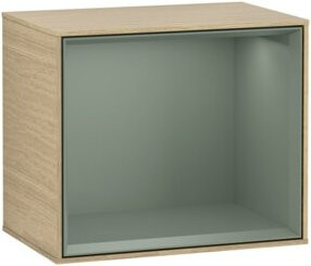 V&B Regalmodul Finion mit LED-Innenbeleuchtung in Eichenfurnier, Braun, B: 41,8 cm, T: 35,6 cm, H: 27,0 cm - Bild 1