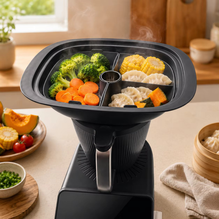 Vorwerk Silikon-Dämpfschale für Thermomix TM7, 3-teiliger Dämpfeinsatz für den Dampfgarbehälter - Bild 3