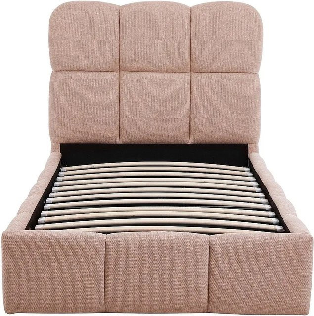 Vente-unique Bett Diludo mit Bettkasten in Rosa, Breite: 101 cm, Höhe: 100 cm, Tiefe: 206,5 cm - Bild 1