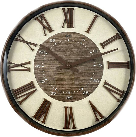 Concord Wanduhr analog in Beige und Braun aus Holz, Durchmesser: 61 cm