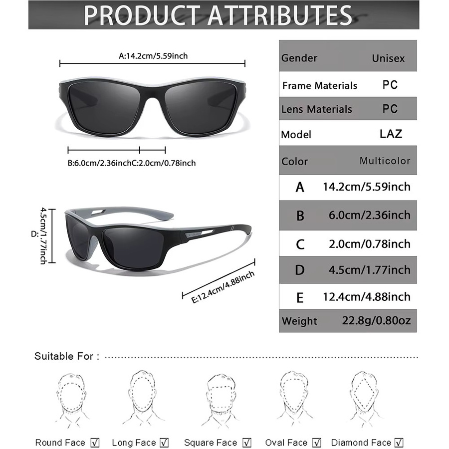 Karos Sportsonnenbrille, Vollrand, rechteckig, Kunststoff, Unisex, polarisiert - Bild 3
