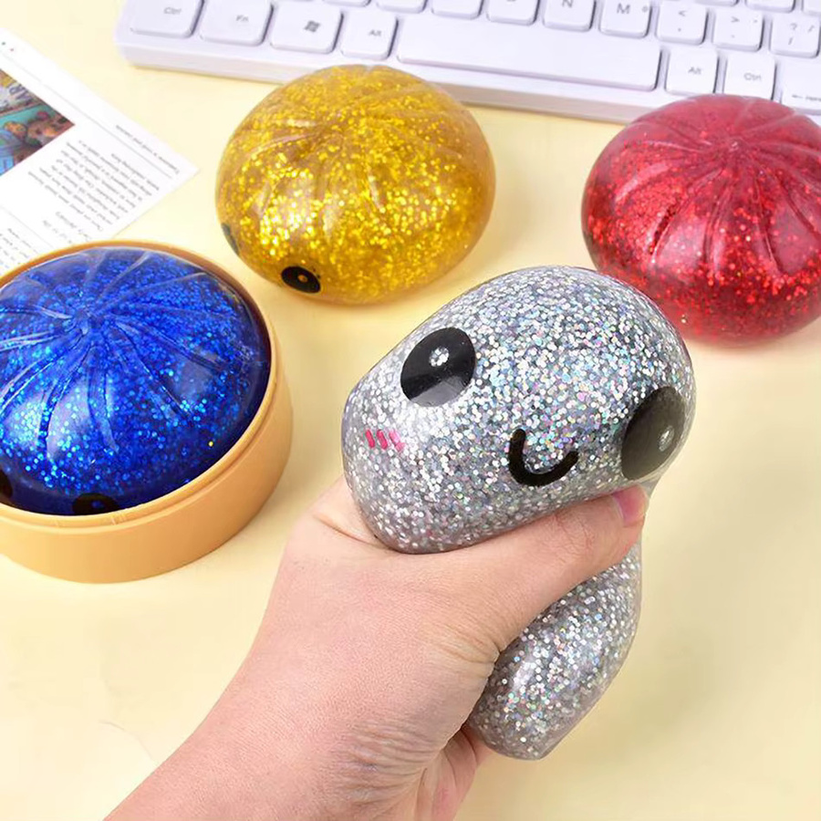 Bandai Squishies Dumpling Bun Spielzeug, weicher TPR-Teigball - Bild 2