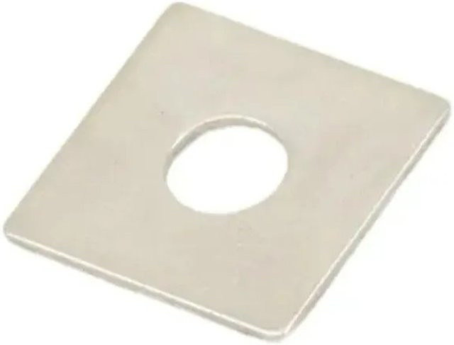 Galaflor Montageplatten aus Edelstahl in Silber, 10 Stück, B: 3,0 cm, T: 2,9 cm - Bild 1