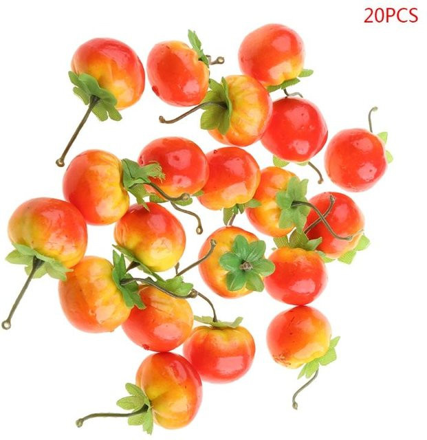 20 Stück künstliche Tomaten aus Kunststoff in Rot für deine Dekoration - Bild 1
