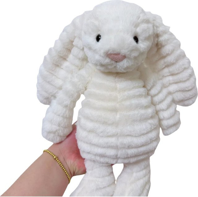 Nibbs Bonnie Rabbit XUYUAN Deko-Ornament in Weiß mit Streifenmuster für dein Zuhause - Bild 1