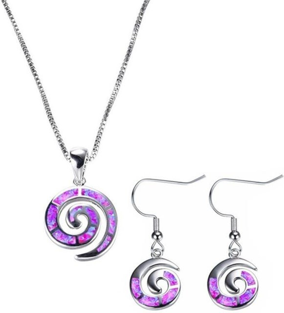 Lucky Star Jewelry Schmuck-Set, Messing, Blaues Feueropal, Damen - Bild 1