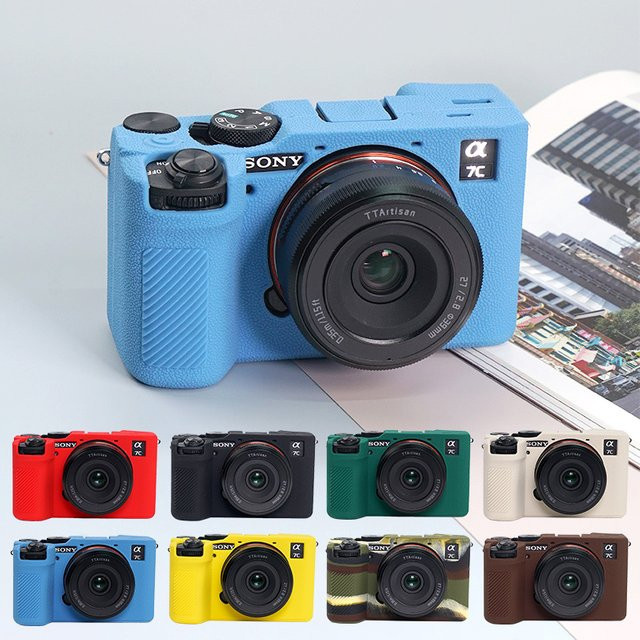 Sony Silikon Kamera-Schutzhülle in Gelb für A7C2 A7CII A7CR A7C - Bild 1