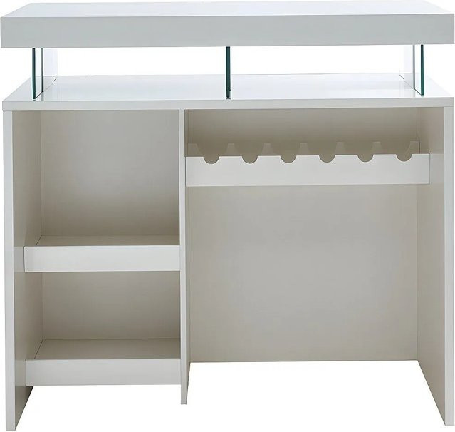 Vente-unique Barmöbel Fabio Bar in Weiß, Hochglanz, Breite: 120 cm - Bild 1