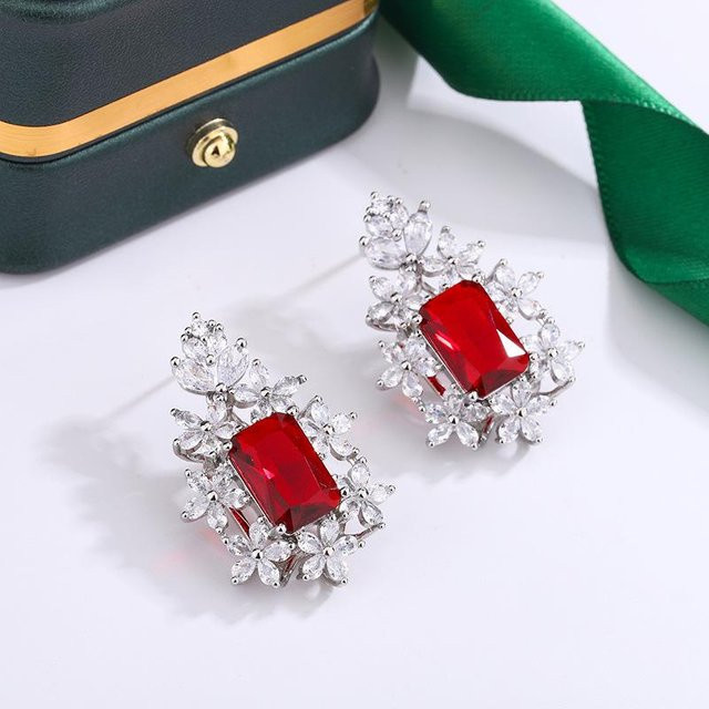 YIRAN Jewelry Ohrringe, Zirkonia, Silber, Kupfer, Damen - Bild 1