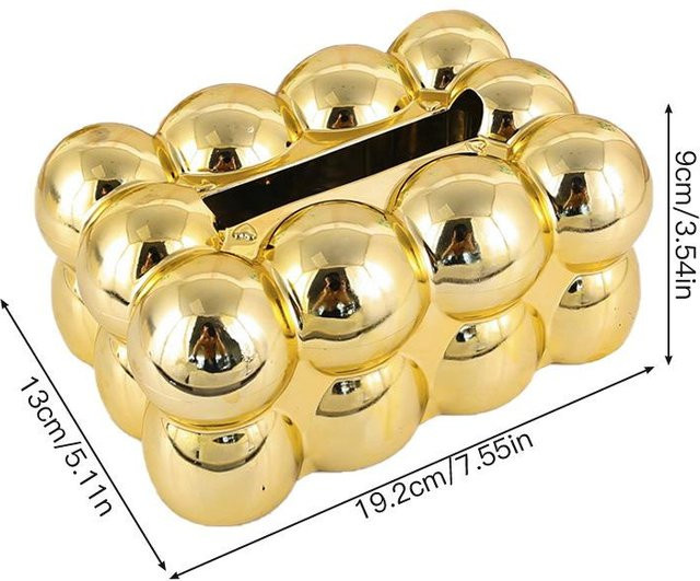 Luxus Taschentuchbox Baifenbai Home Furnishing in Gold für Wohnzimmer und Esstisch - Bild 1