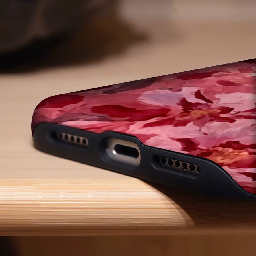 Potdemiel Fuchsia Floral Cluster Handyhülle für iPhone 17 16 15 14 13 Pro Max Plus mit magnetischer Single und Double-Layer Tough Case in Pink Multicolour - Bild 6