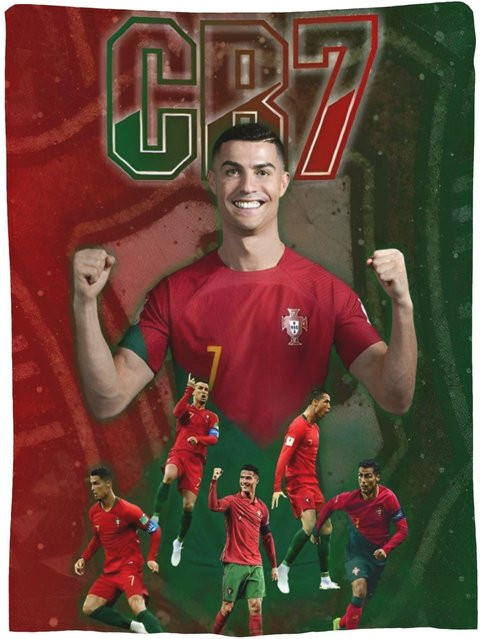 CR7 Fleece-Decke Lunar Tide, atmungsaktive Überwurfdecke für Frühling und Herbst, B/B: 100 x 150 cm, Mehrfarbig - Bild 1