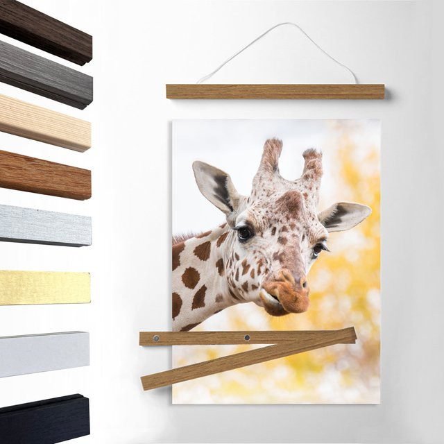 Magnetischer Holz-Bilderrahmen von Little PP aus Teak-Kiefernholz in Schwarz oder Weiß für Leinwand und Poster - Bild 1