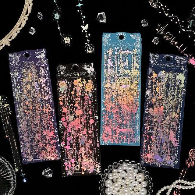 20 Stück Lunar Waterproof Sticker Pack in Multicolour aus Kunststoff für deine DIY Scrapbooks und Alben - Bild 1