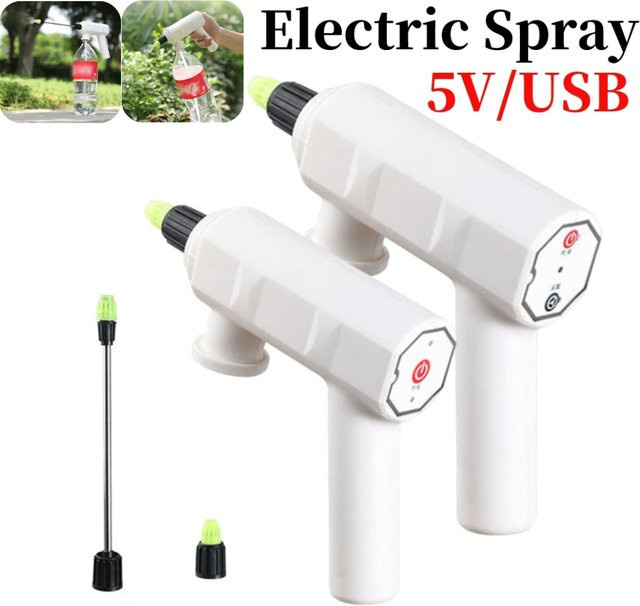 Alloet Hochdruck-Elektrosprühflasche in Weiß mit wiederaufladbarem Akku für Haus und Garten - Bild 1