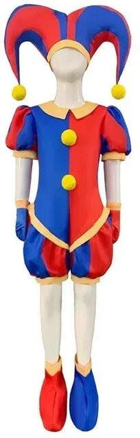 The Amazing Digital Circus Pomni Cosplay Kostüm, Jumpsuit, Hut, Beige - Bild 1