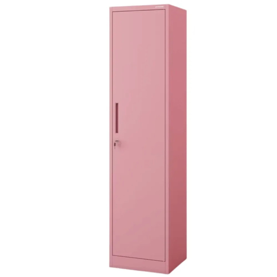 DELUKE Aktenschrank ALEX mit Flügeltüren und Schloss, Rosa, H x B x T: 185 x 45 x 40 cm - Bild 2