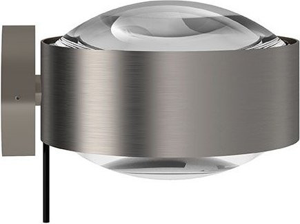 Top Light Puk! 120 Wall Avantgarde LED-Wandleuchte in Nickel matt mit klarem Glas und warmweißem Licht (2700K) - Bild 1