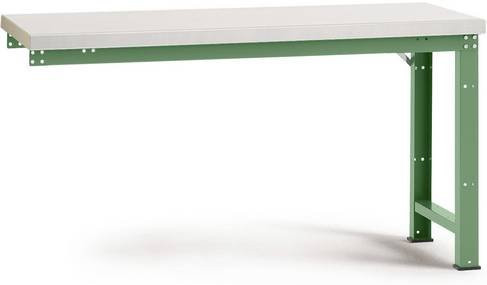 Manuflex WP4026.6011 Werkbank Anbaumodul aus Stahl und Holz in Resedagrün (RAL 6011) und Weiß, B/T/H: 100 x 175 x 70 cm - Bild 1