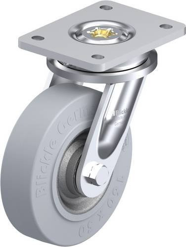 Blickle Lenkrolle LO-SE 160K-SG in Silber und Grau mit 160 mm Rad-Durchmesser und 450 kg Tragfähigkeit - Bild 1