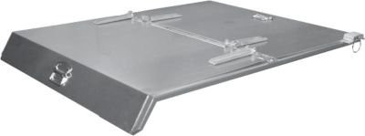 Bauer Deckel für automatischen Kippbehälter Typ EXPO 600, EXPO-E 600, 4A 600, SK 600, 3S 600, S3S 600, verzinkt, silber - Bild 1