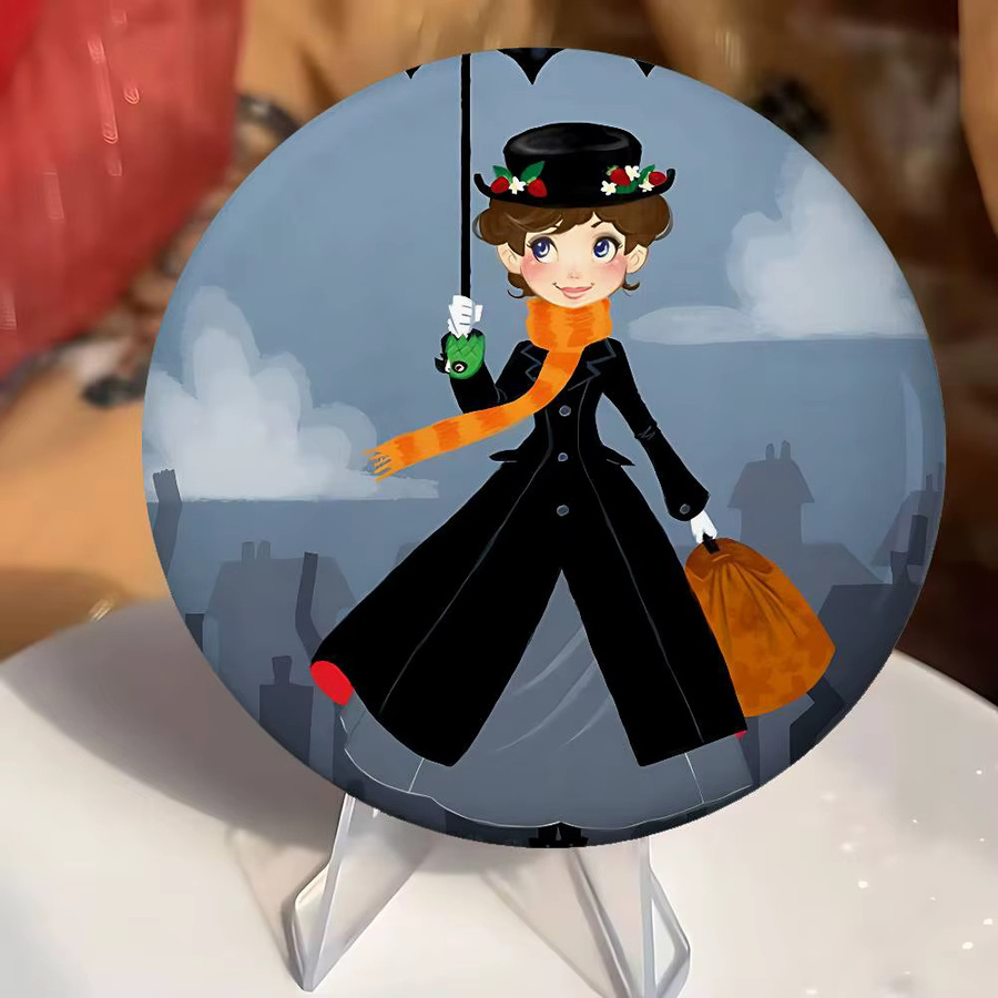Brosche Weißblech, Bunt, Mary P-Poppins Abzeichen - Bild 4
