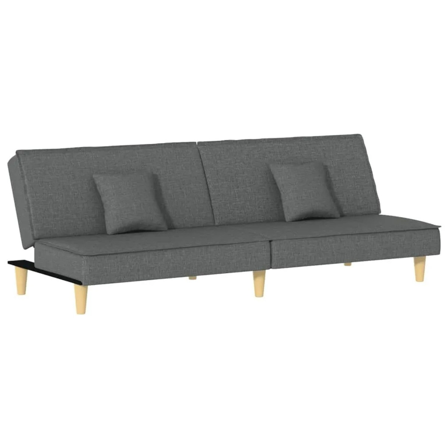 vidaXL Schlafsofa Click-Clack in Dunkelgrau aus Stoff mit Armlehnen und Massivholzrahmen B/T/H: 200 x 100 x 70 cm - Bild 2