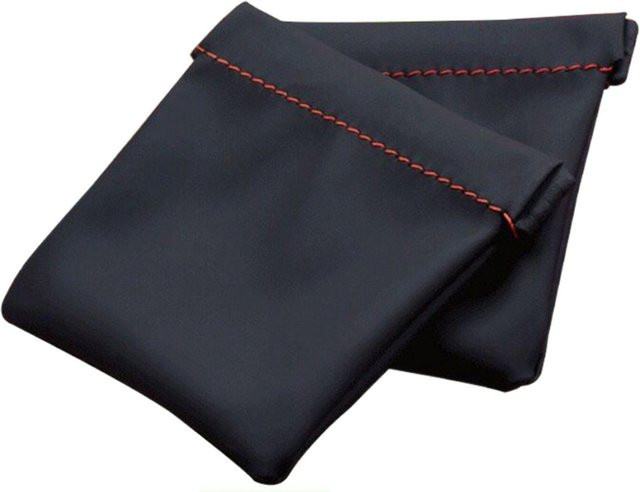 Fishine Kopfhörertasche aus PU-Leder in Schwarz, 2er-Set tragbare Aufbewahrungstasche für Ohrhörer, Schlüssel und Kleinteile - Bild 1