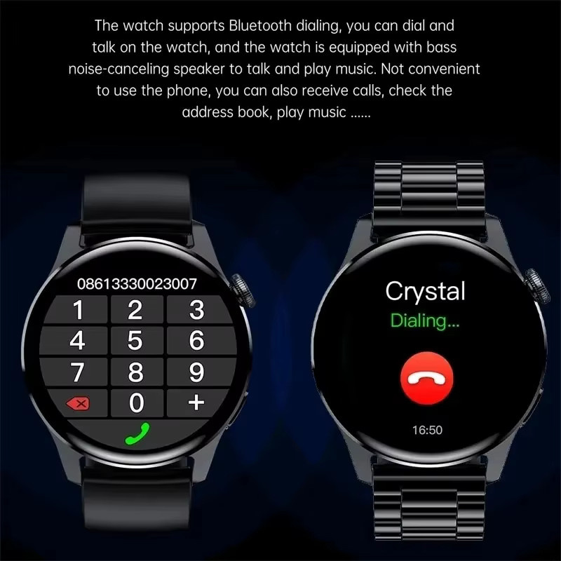 Ola Esporte Watch 5 Pro Smartwatch für Herren mit Bluetooth-Anruf, Herzfrequenz-Monitor und Wasserdichtigkeit in Schwarz oder Silber - Bild 2