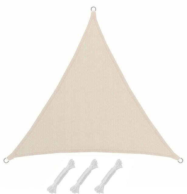 AMANKA Sonnensegel Dreieck aus Polyester in Beige, wasserabweisend und UPF 50+, B/T/H: 2 x 2 x 2 m - Bild 1