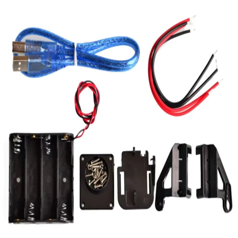 Smart Roboter Auto Chassis Kit für Arduino mit 2WD Antrieb, Geschwindigkeit Encoder, Ultraschallmodul und Batteriebox zur Hindernisvermeidung und Linienverfolgung - Bild 3