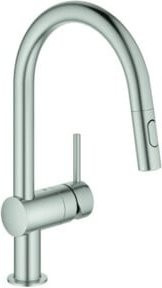 Grohe Spültisch-Einhebelmischer Minta in Chrom mit C-Auslauf und Dual-Brause - Bild 1