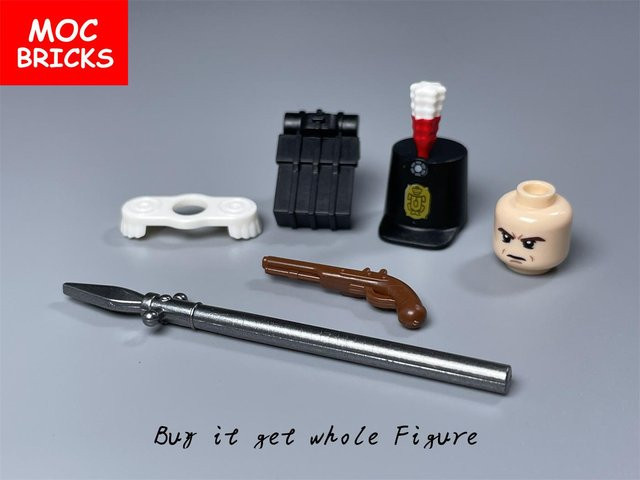 MOC Britische Armee Napoleonische Kriege Figur, Bausteine, Schwarz, ab 6 Jahren - Bild 1