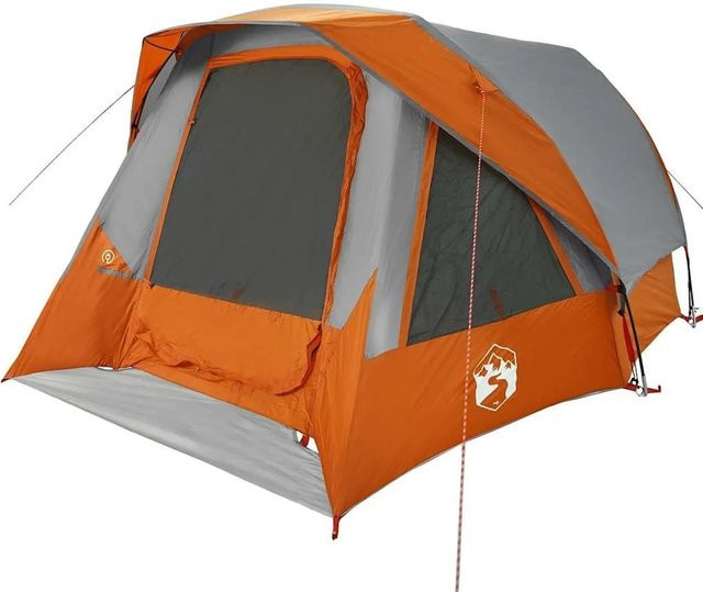 vidaXL Familienzelt für 6 Personen in Grau und Orange, wasserdicht, Artikelnummer 4100669 - Bild 1