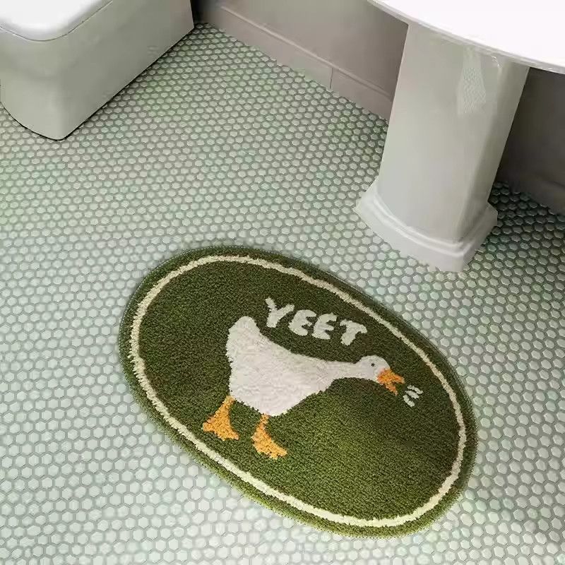 VIKAMA Cartoon Imitation Kaschmir Teppich als wasserabsorbierende Matte für Badezimmer, Schlafzimmer und Eingangsbereich - Bild 2