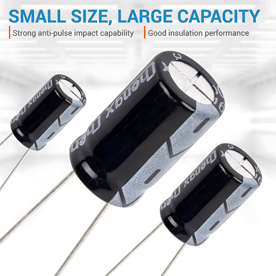 200-teiliges Elektrolytkondensator-Sortiment-Set in Schwarz mit 15 Werten von 0,1 uF bis 220 uF (10 V, 16 V, 25 V, 50 V) - Bild 3