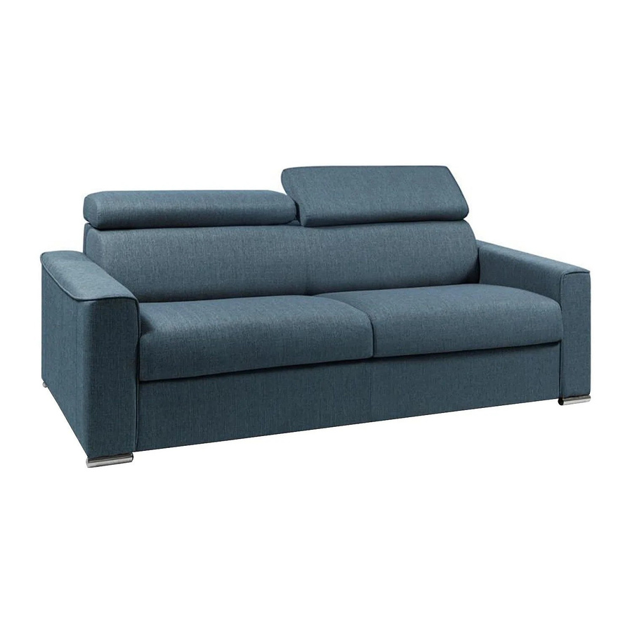 Vente-unique Schlafsofa Vizir in Blau mit Stoffbezug und Schaumstoffpolsterung, Breite: 216 cm - Bild 2