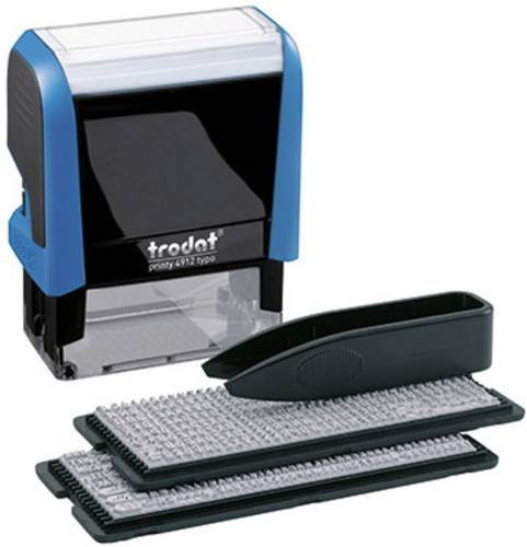 Trodat Textstempel Printy Typomatic 43145 Selbstfärbend Schwarz-Blau B: 4,7 cm, H: 1,8 cm - Bild 1