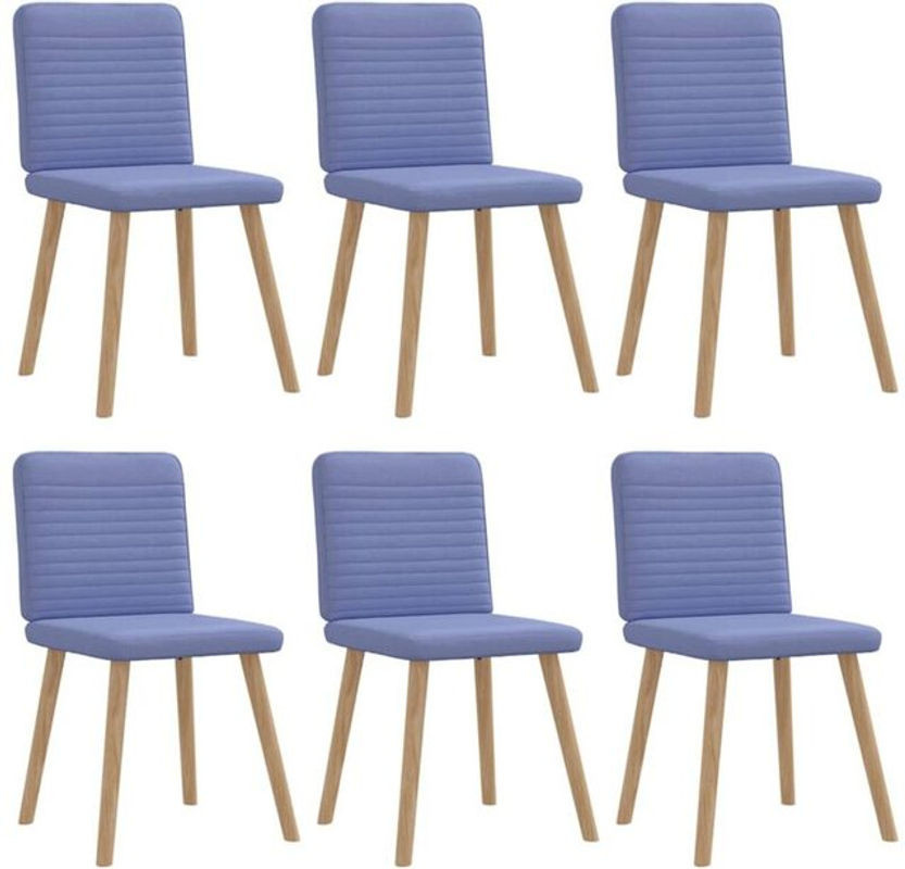 Set aus 6 Esszimmerstühlen in Skandinavischem Design von vidaxl in Blau - Bild 1